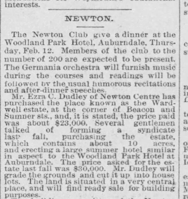 Boston Globe, February 5, 1891.